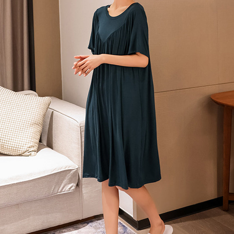Robe de pyjama ample à manches courtes super douce et confortable