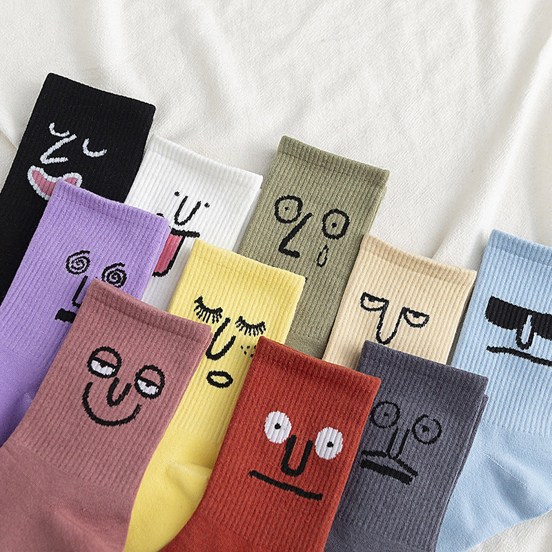 Chaussettes drôles d’expression faciale