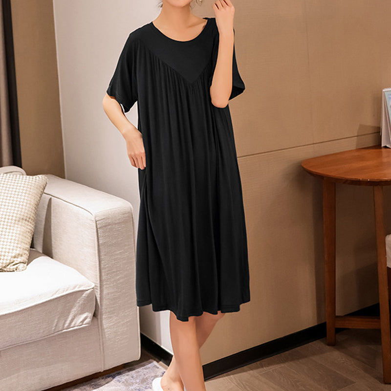 Robe de pyjama ample à manches courtes super douce et confortable