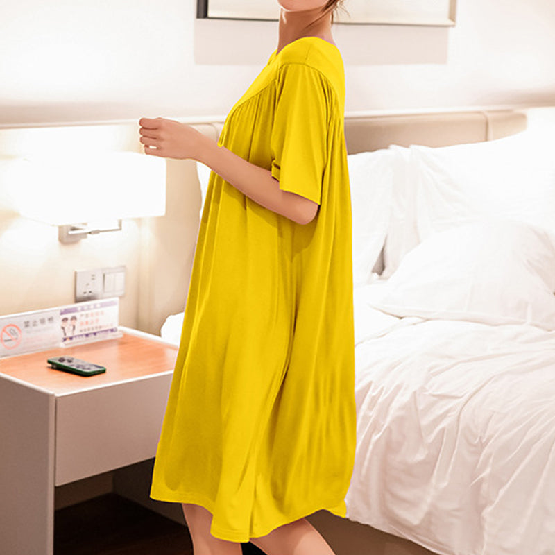 Robe de pyjama ample à manches courtes super douce et confortable