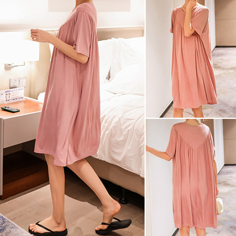 Robe de pyjama ample à manches courtes super douce et confortable