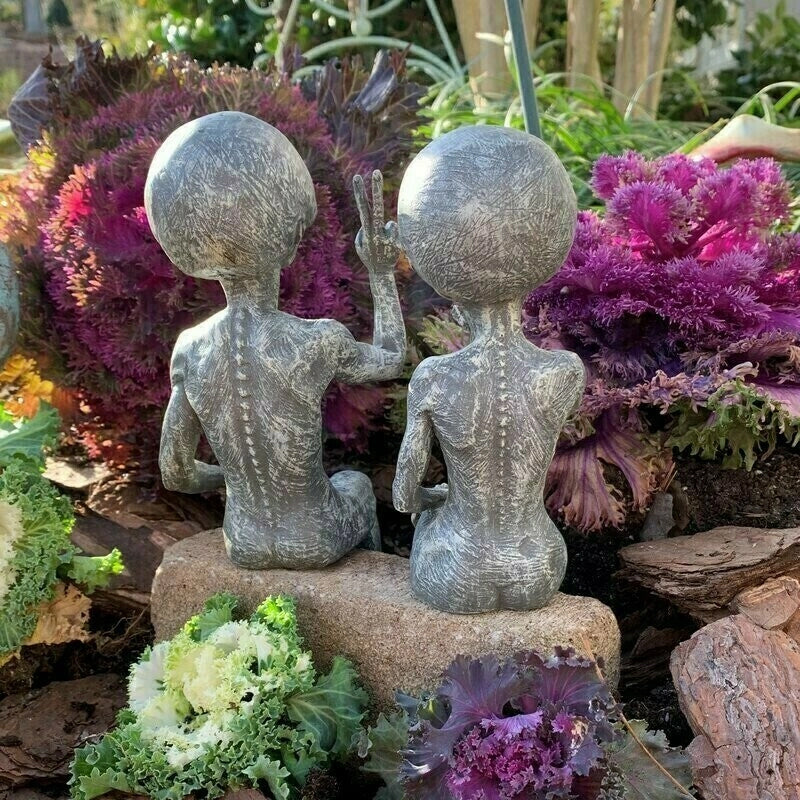 Statue de jardin extraterrestre de l'espace extra-atmosphérique