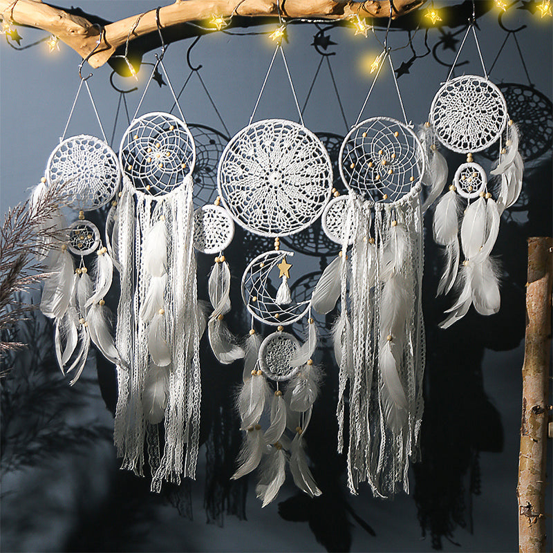 Dreamcatcher Lune et étoiles suspendues au-dessus du lit (5 PCS)