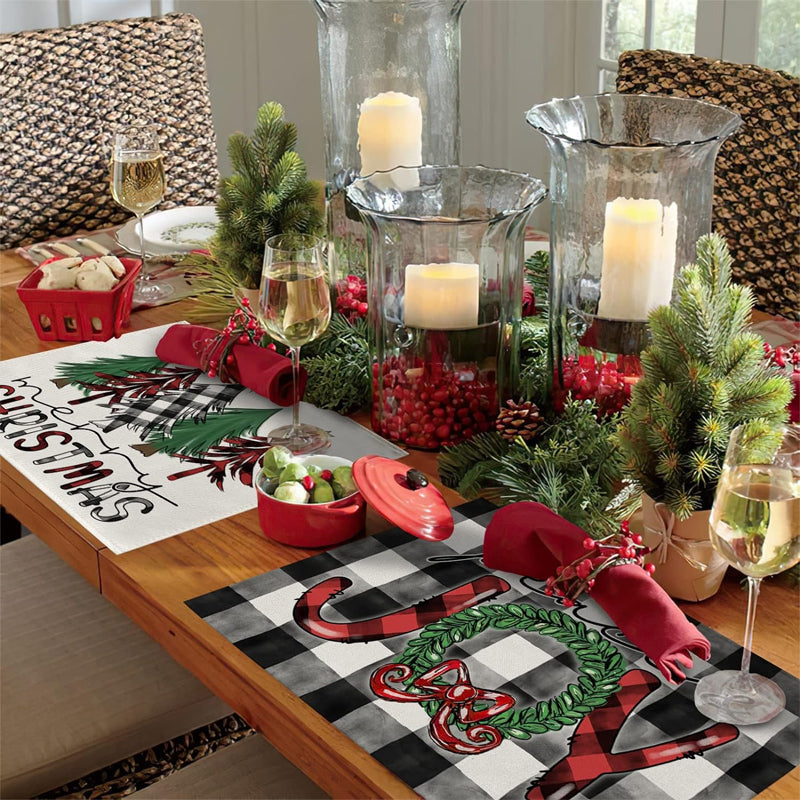 Sets de table Plaid de Noël