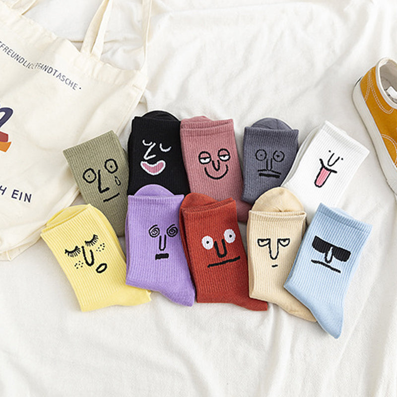 Chaussettes drôles d’expression faciale