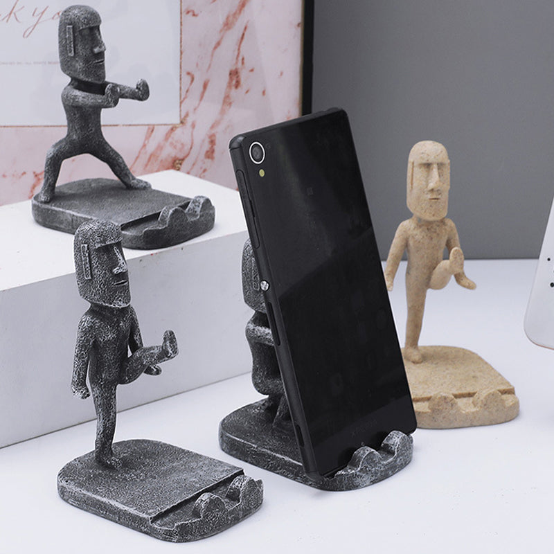 Porte-téléphone statue en pierre