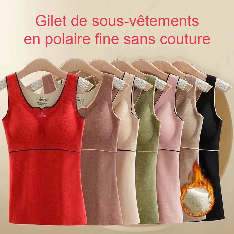 Gilet de sous-vêtements en polaire fine sans couture