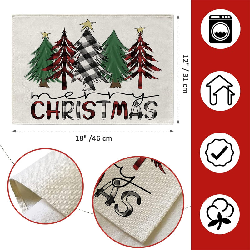 Sets de table Plaid de Noël