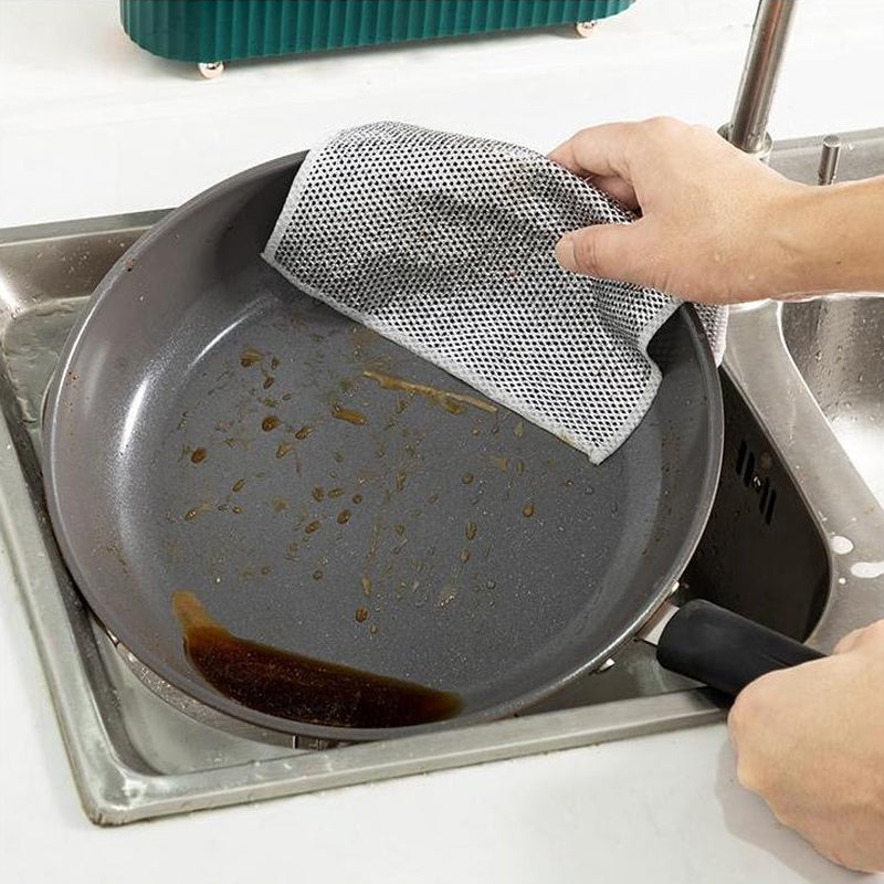 Chiffon à vaisselle en fil de fer