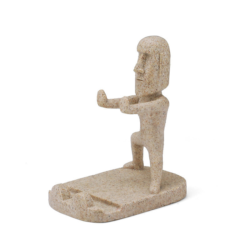 Porte-téléphone statue en pierre