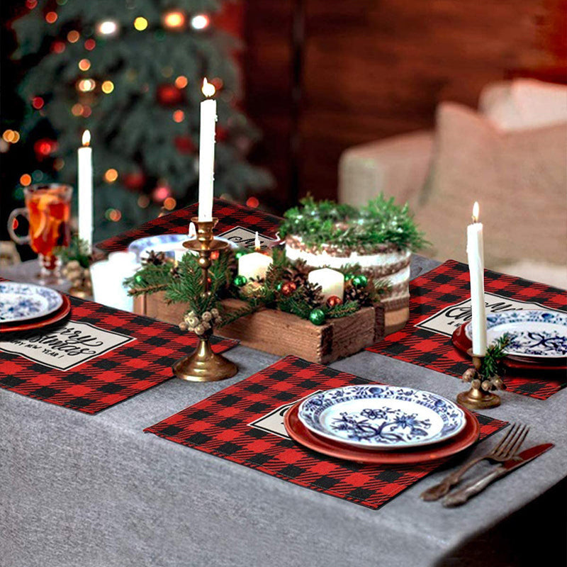 Sets de table Plaid de Noël