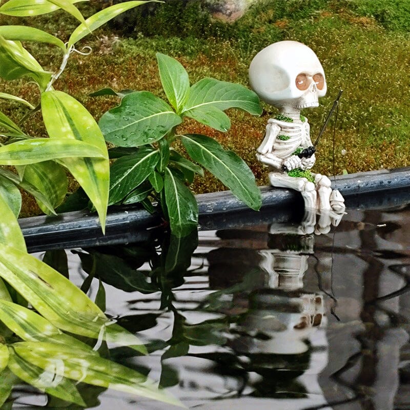 Accessoire de jardin squelette de pêche
