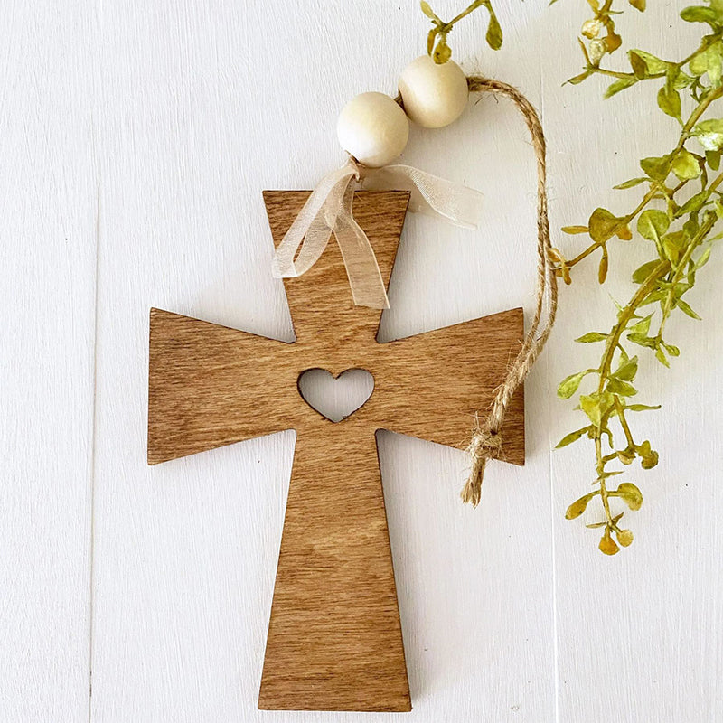 Ornement suspendu en bois cardinal inspirant