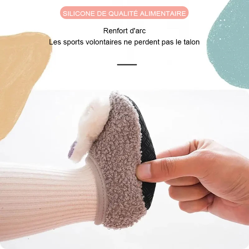 Chaussures chaussettes mignonnes en fourrure pour bébé