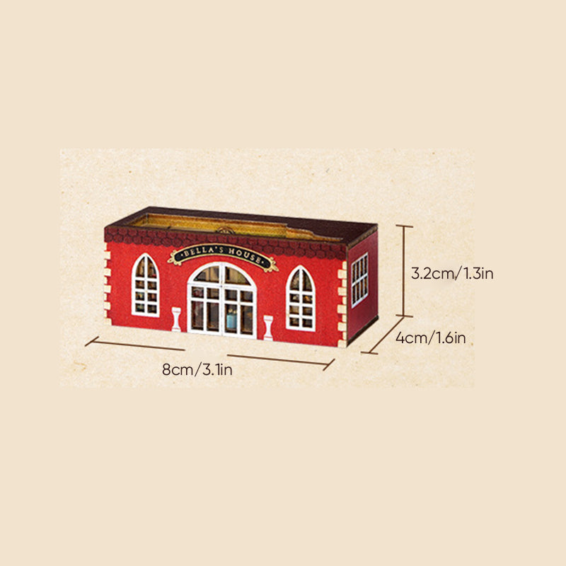 Kit de maison de poupée en bois Mini Rabbit Town avec meubles