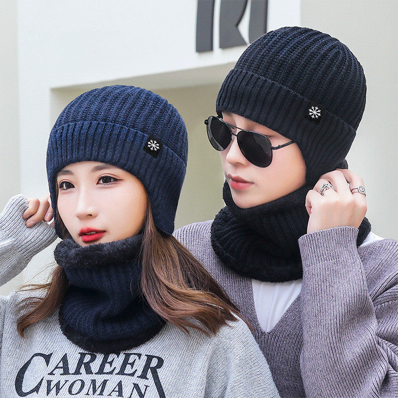 Ensemble de bonnets d'hiver et d'écharpes Bonnet chaud en tricot
