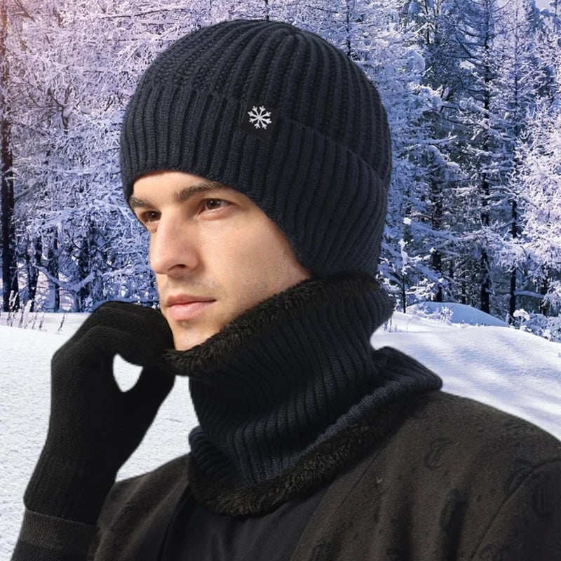 Ensemble de bonnets d'hiver et d'écharpes Bonnet chaud en tricot