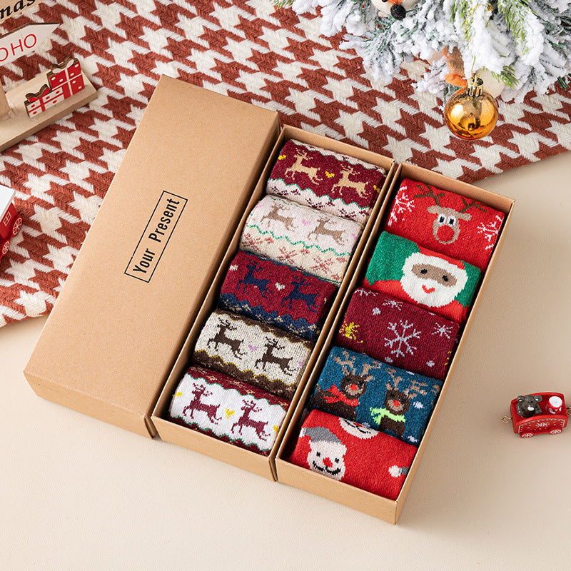 🎁5 paires de chaussettes de Noël