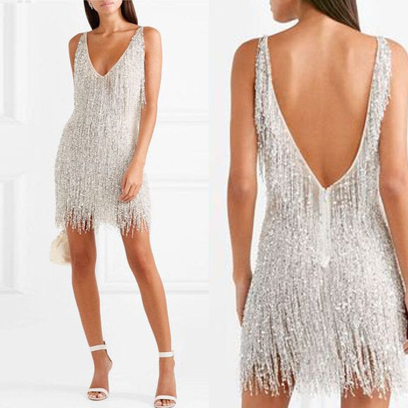 Robe sexy de style princesse à col en V