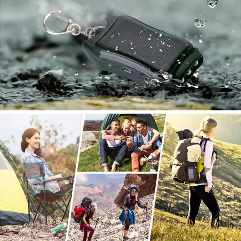 Mini porte-clés de banque d'énergie solaire