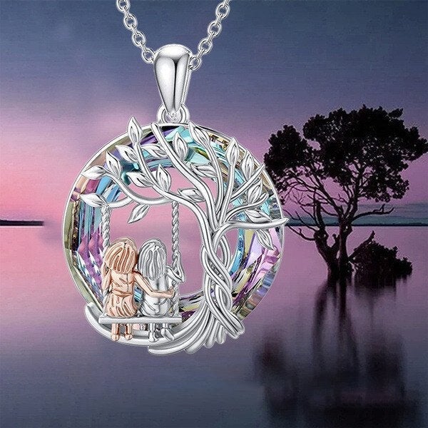 Collier Pendentif en Cristal Arbre de Vie