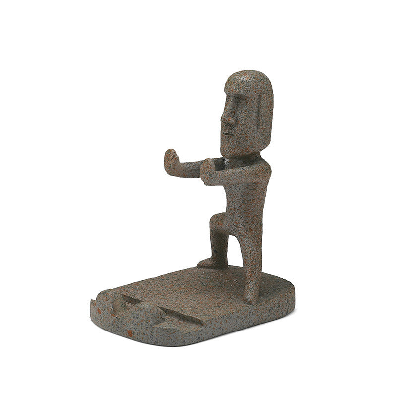 Porte-téléphone statue en pierre
