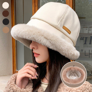 Chapeau de protection auditive en peluche épaisse d'hiver