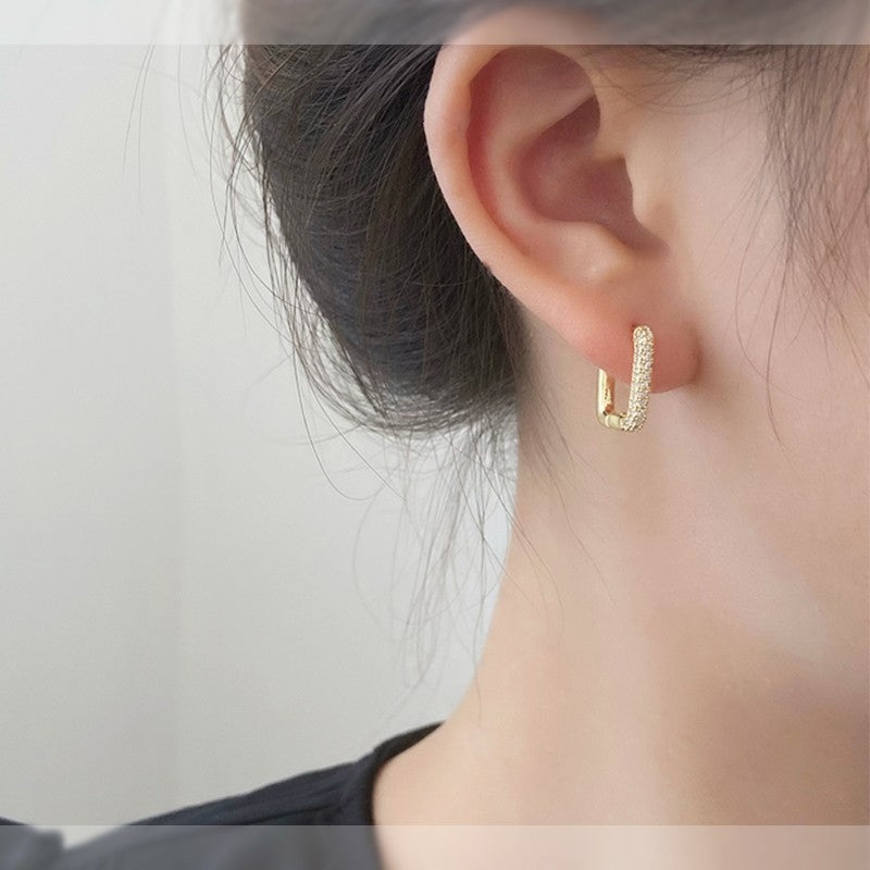 Boucles d'oreilles carrées scintillantes