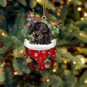 Ornement de Chien Mignon en Forme de Chaussette de Noël