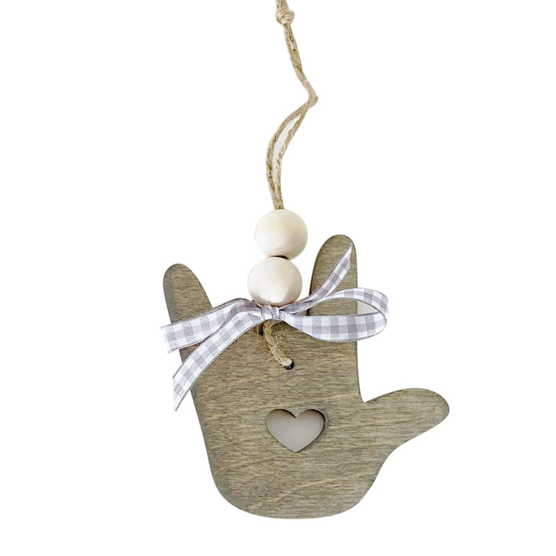 Ornement suspendu en bois cardinal inspirant
