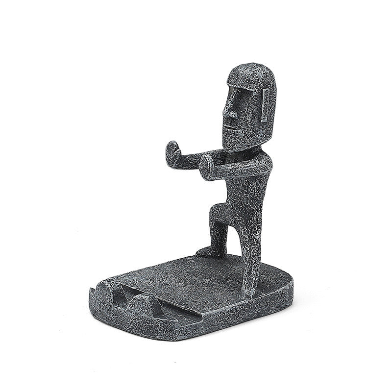 Porte-téléphone statue en pierre