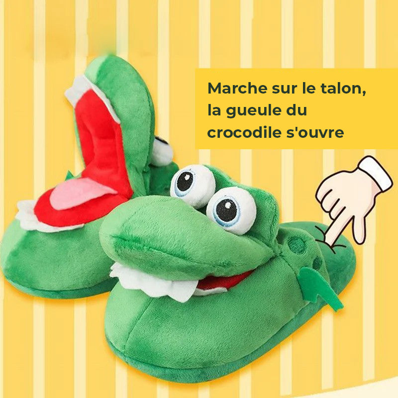 Chaussons en crocodile pour l'hiver