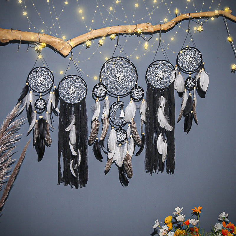 Dreamcatcher Lune et étoiles suspendues au-dessus du lit (5 PCS)