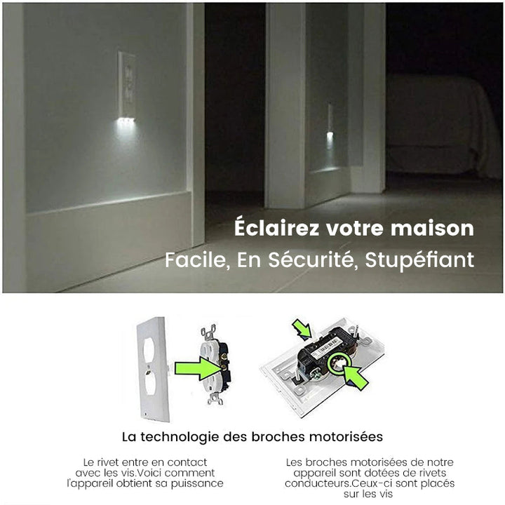 Plaque Murale Hirundo Outlet Avec Veilleuses LED