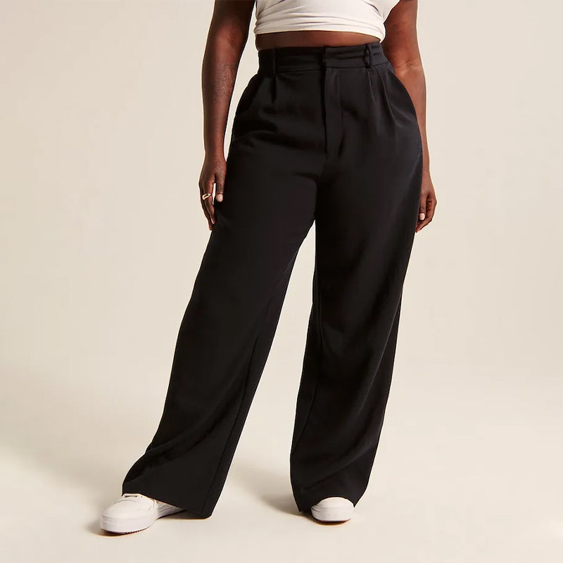 Pantalon large de tailleur léger