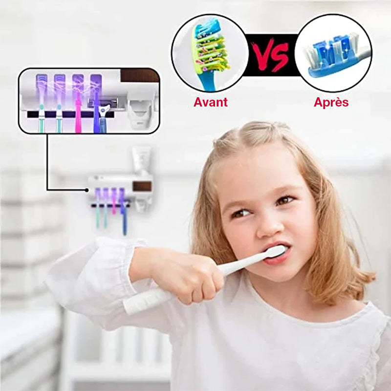 Support de brosse à dents intelligent avec stérilisation UV