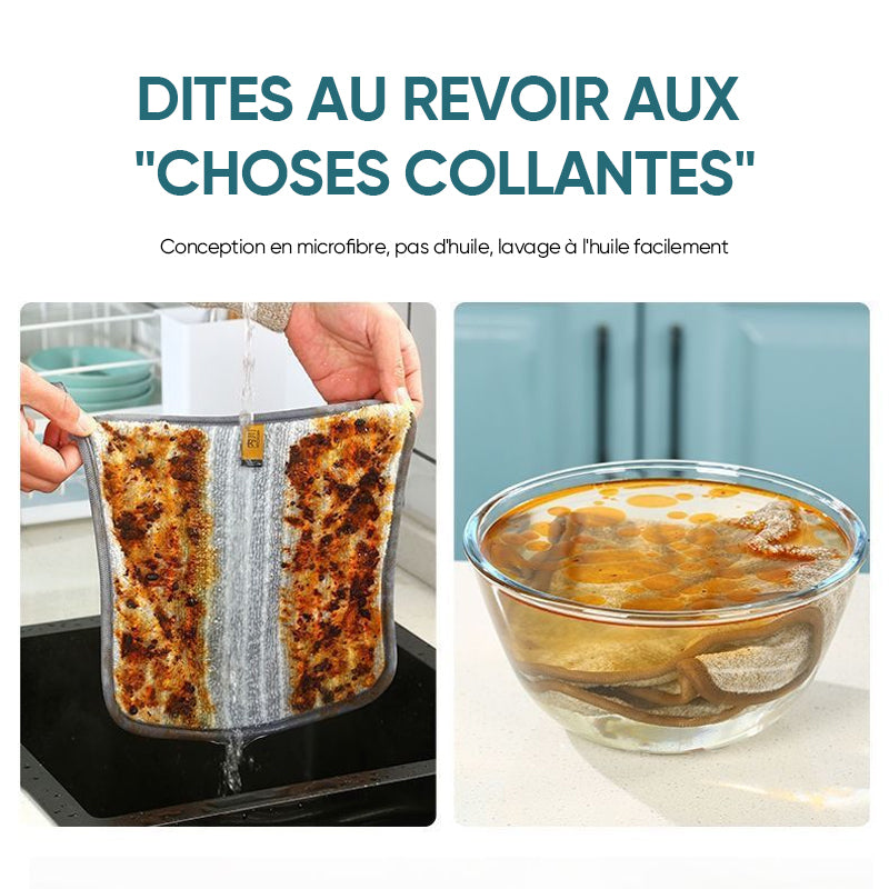 Lingettes nettoyantes réutilisables en fibre de bambou