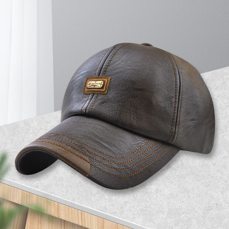 Nouvelle Casquette en Cuir Tendance