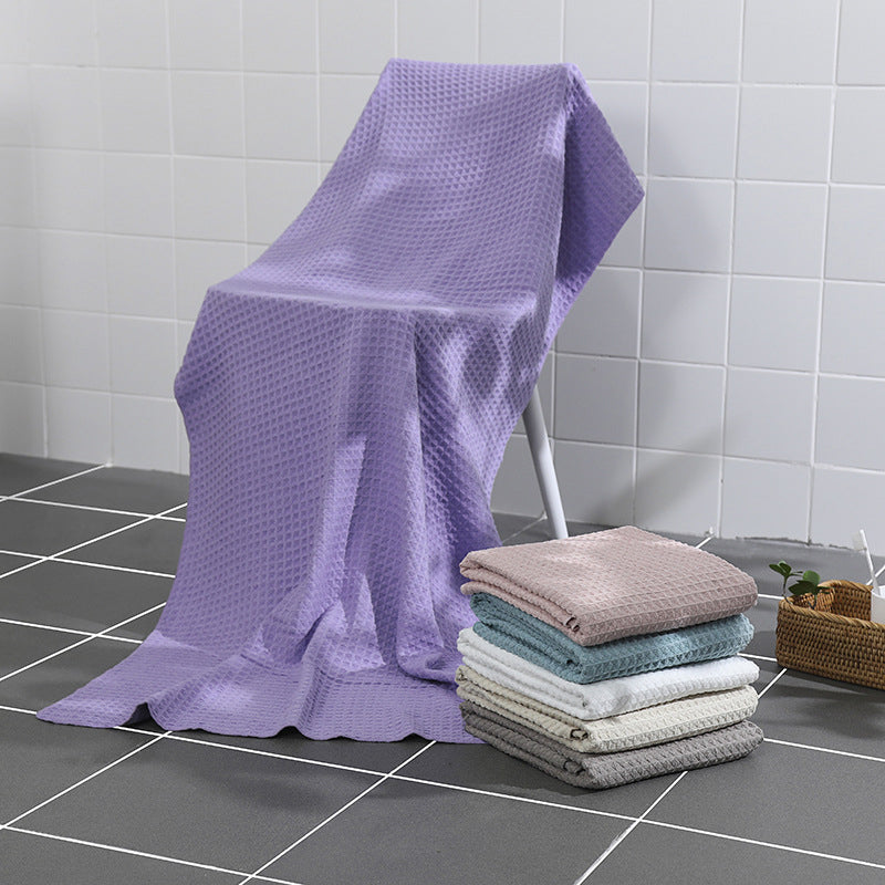 Serviette de Bain Gaufrée Super Absorbante et Respirante