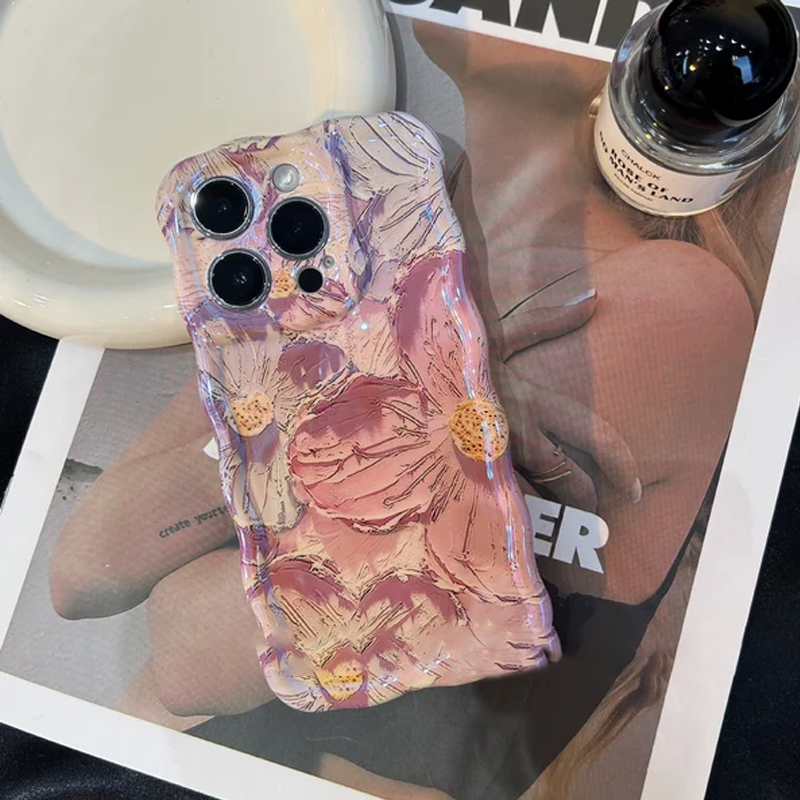 Étui de téléphone exquis de peinture à l'huile colorée pour iphone