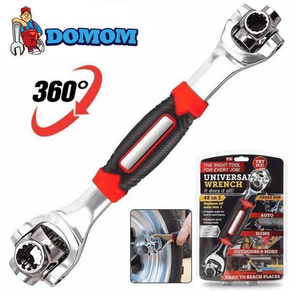 Domom® 48 en 1 outils Douille Fonctionne avec Boulons à 360 °