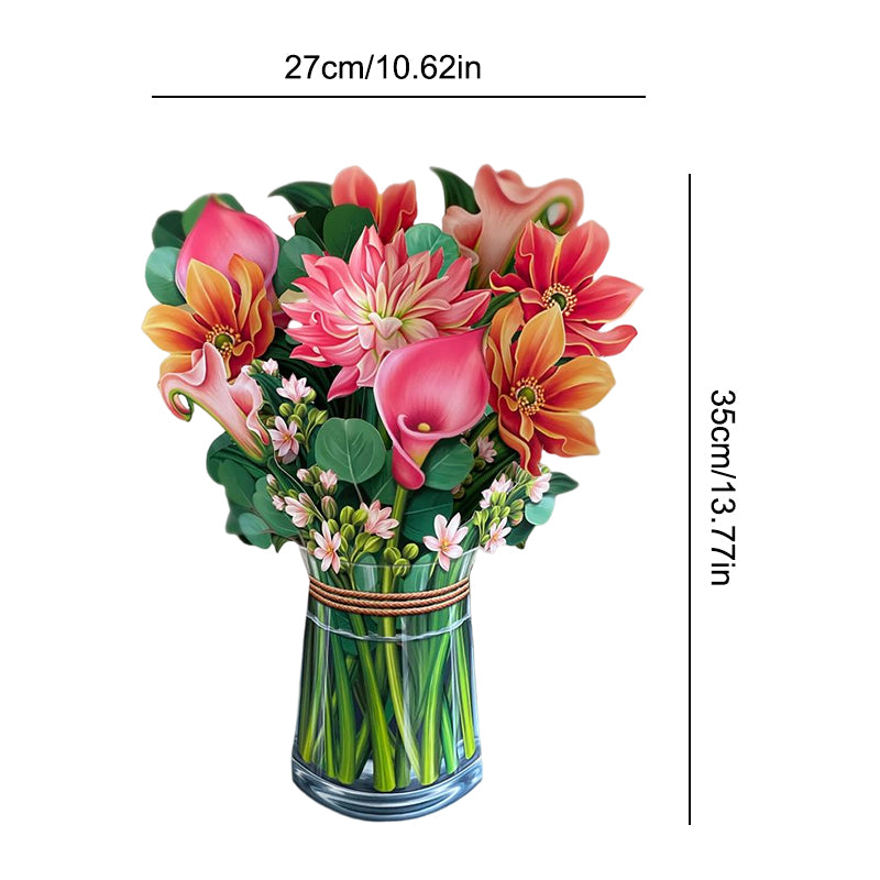 Carte de vœux Bouquet 3D