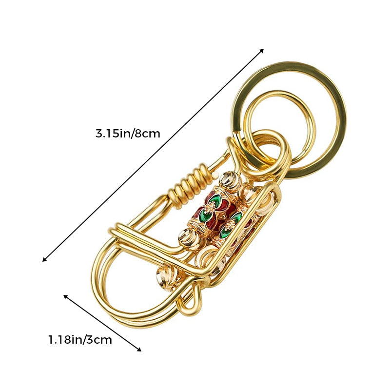 Porte-clés en laiton inoxydable