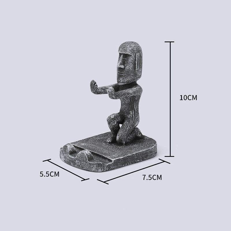Porte-téléphone statue en pierre