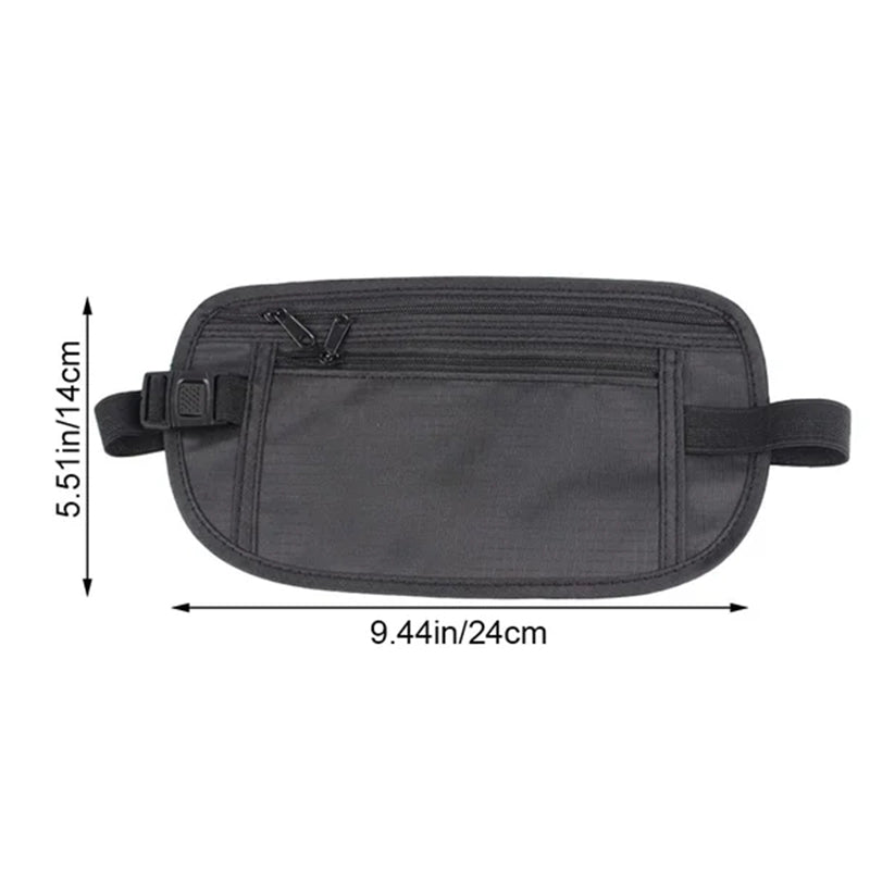 Sac banane sport ajustable avec poches zippées