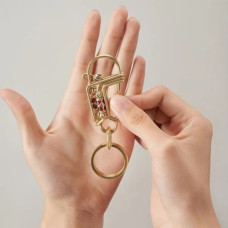 Porte-clés en laiton inoxydable