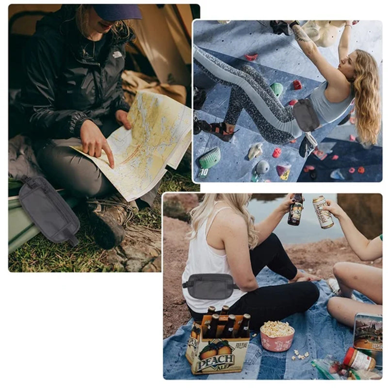 Sac banane sport ajustable avec poches zippées