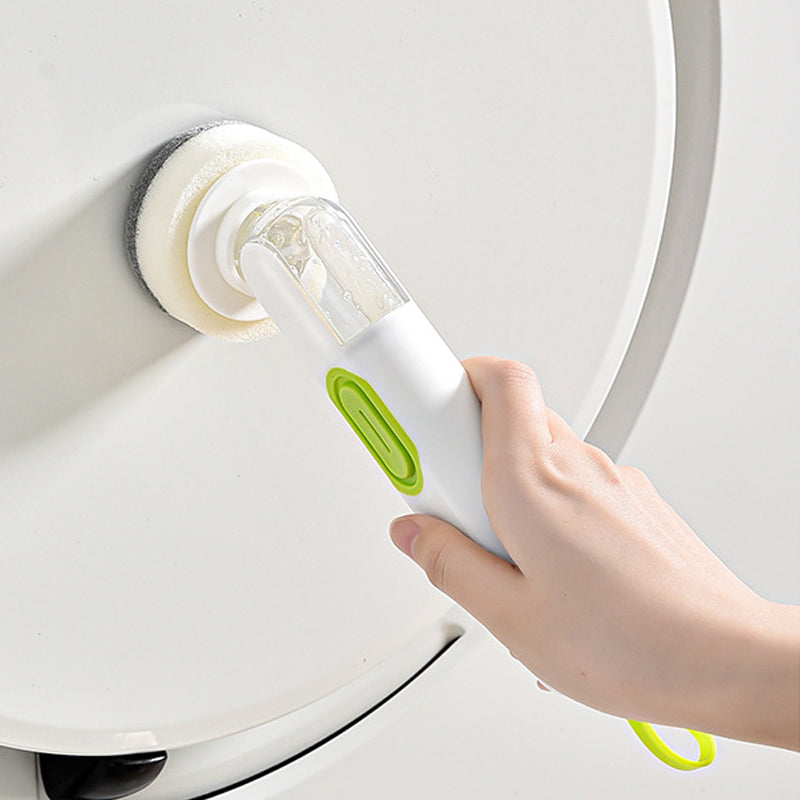 Brosse de nettoyage multifonctionnelle à long manche remplie de liquide