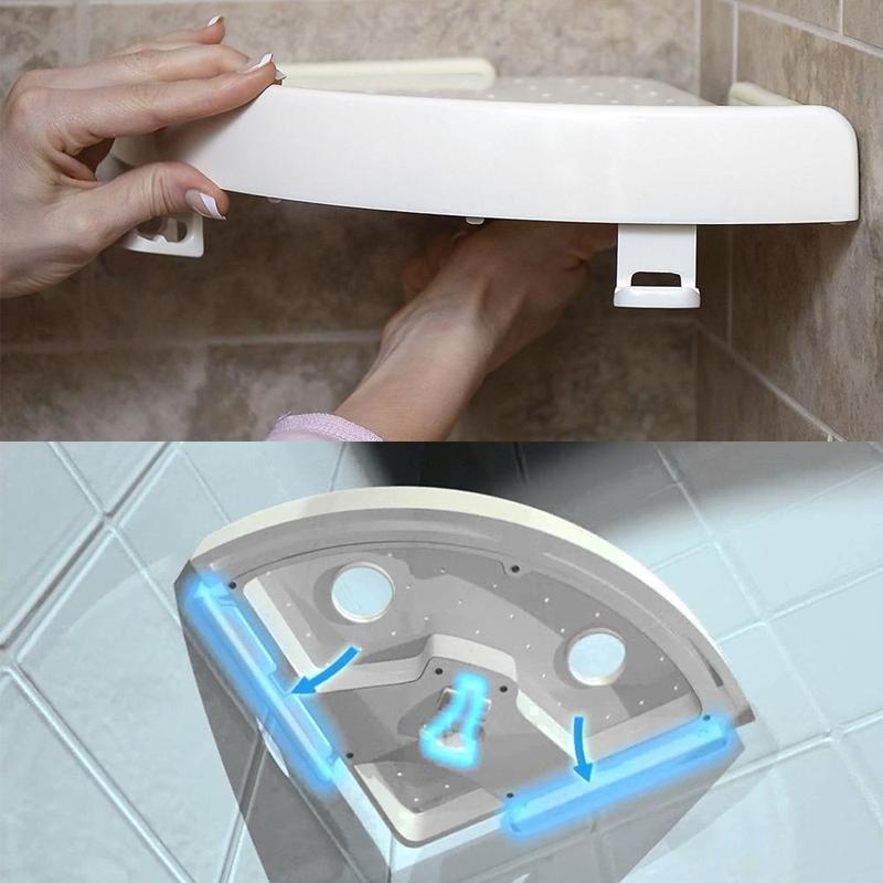Tablette d'angle de salle de bain multifonction sans vis