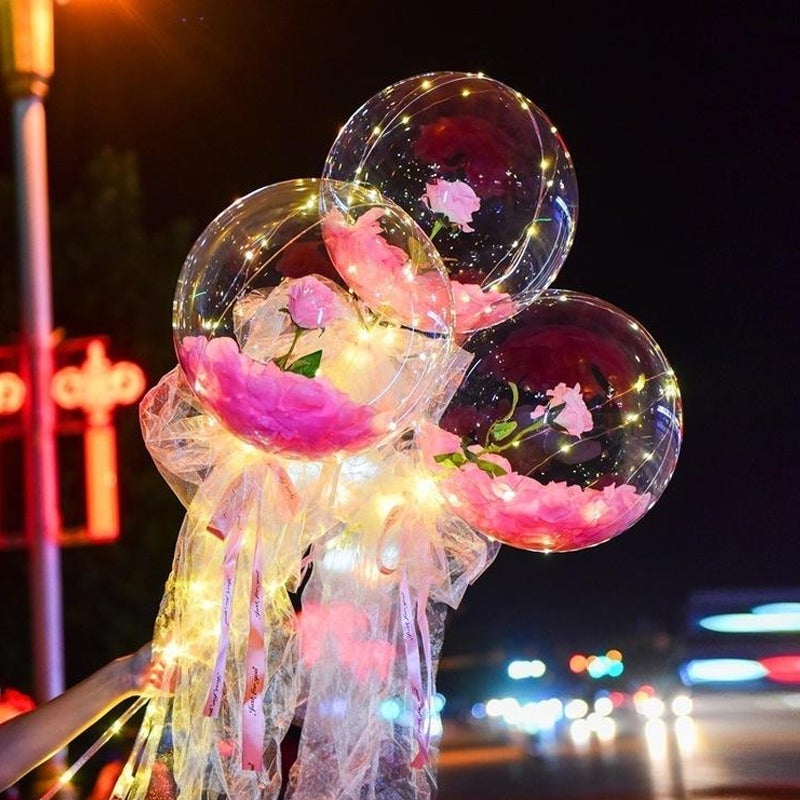 Bouquet de ballons lumineux à LED